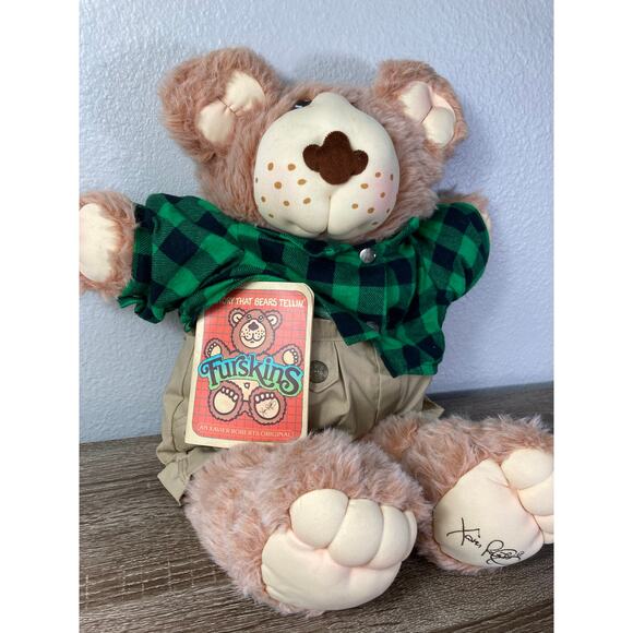 Vintage 1985 Furskins Plush Bear by Xavier Roberts Original Appalachian Artworks - Picture 3 of 15